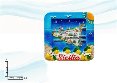 MAGNETE RESINA P/FOTO SICILIA