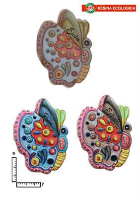 MAGNETE RESINA FARFALLA PERSONALIZZABILE