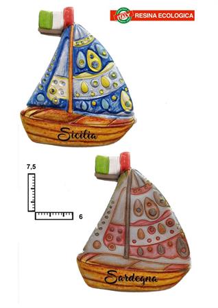 MAGNETE RESINA BARCA PERSONALIZZABILE