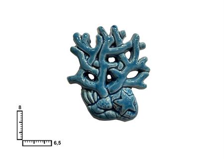 MAGNETE PESCE CORALLO C/SASSO CA.CM7 BLU CERAMICA
