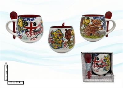 TAZZINA CERAMICA BOMBATA C/CUCCHIAINO SARDEGNA