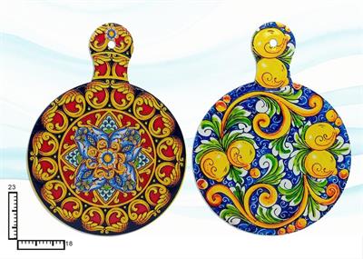 SOTTOPENTOLA CERAMICA RIL. C/MANICO ROSONI S/2