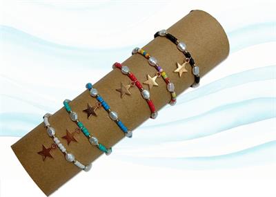 BRACCIALE COLORATO STELLINA TUBO 60PZ