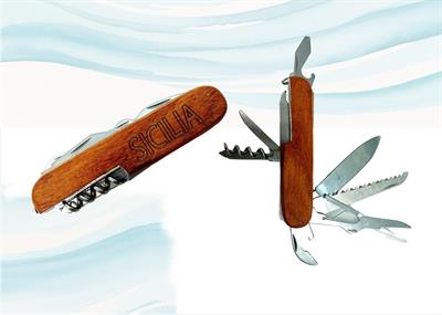 COLTELLINO MULTIFUNZIONI LEGNO SICILIA