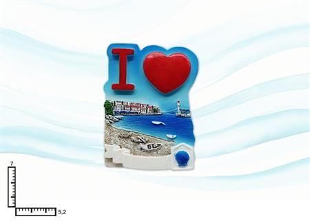 MAGNETE RESINA FUSTELLATO I LOVE GENERICO PAESAGGI S/4