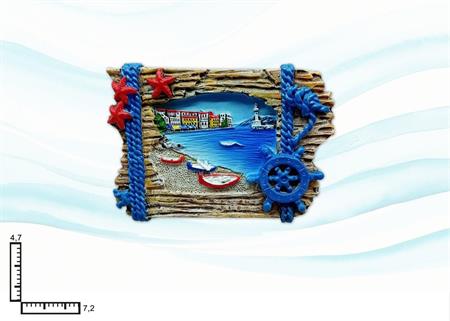 MAGNETE RESINA FUSTELLATO C/TIMONE GENERICO PAESAGGI