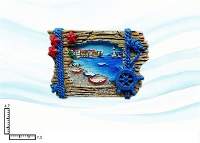 MAGNETE RESINA FUSTELLATO C/TIMONE GENERICO PAESAGGI