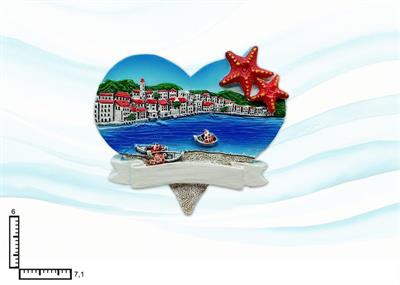 MAGNETE RESINA CUORE GENERICO PAESAGGI