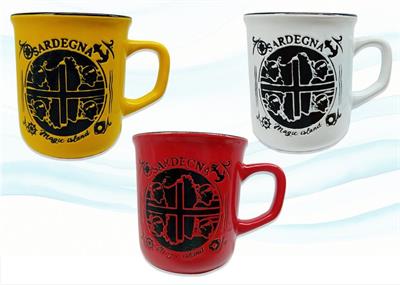 TAZZA CERAMICA INCISA C/SCATOLINA S/3 SARDEGNA