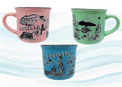 TAZZA GRANDE CERAMICA VINTAGE C/SCAT. SICILIA