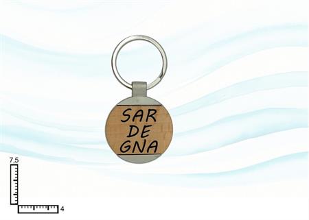 PORTACHIAVI METALLO/LEGNO TONDO SARDEGNA