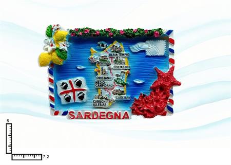 MAGNETE RESINA LETTERA SARDEGNA