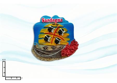 MAGNETE RESINA FUSTELLATO C/BARCA SARDEGNA
