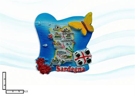 MAGNETE RESINA FUSTELLATO FARFALLA SARDEGNA