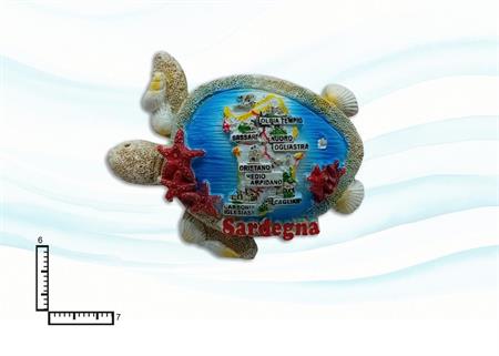 MAGNETE RESINA TARTARUGA SABBIA SARDEGNA