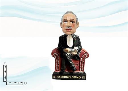MAGNETE RESINA GONGOLO PADRINO IN POLTRONA SICILIA