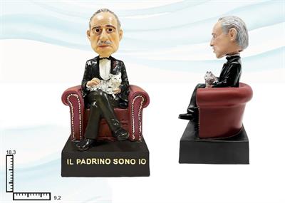 MONUMENTINO RESINA GONGOLO PADRINO IN POLTRONA