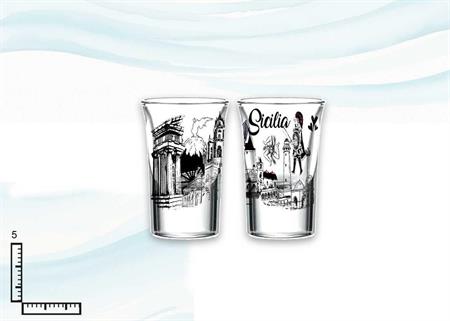 BICCHIERE VETRO TRASP.CM5.3H 12ML PERSONALIZZABILE