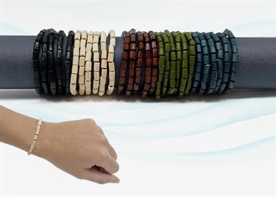 BRACCIALE LEGNO TUBO 60PZ
