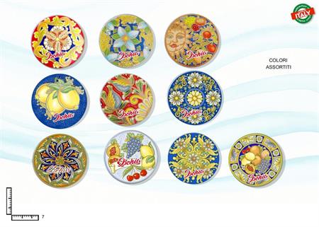 MAGNETE PIATTINO CERAMICA CM7 C/ORO ROSONI ISCHIA