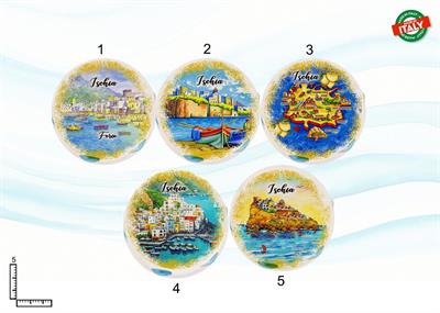 MAGNETE TAMBURELLO CERAMICA ISCHIA