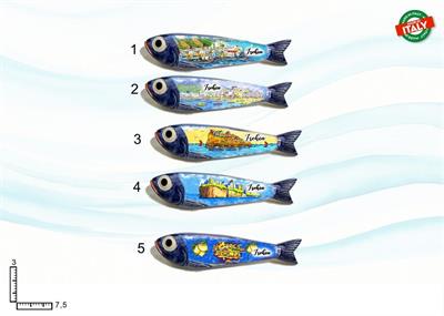 MAGNETE ACCIUGA CERAMICA ISCHIA