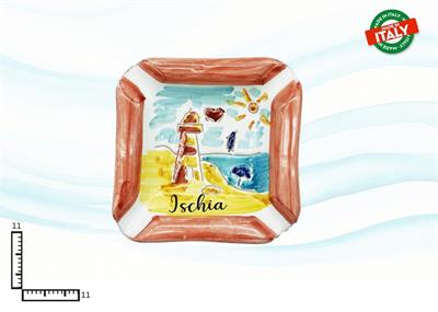 POSACENERE QUADR. CERAMICA L.INCISA ISCHIA