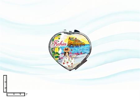 SPECCHIO METALLO/BIANCO CUORE ISCHIA