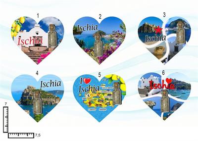 MAGNETE CUORE RESINATO C/BOTTIGLIA ISCHIA
