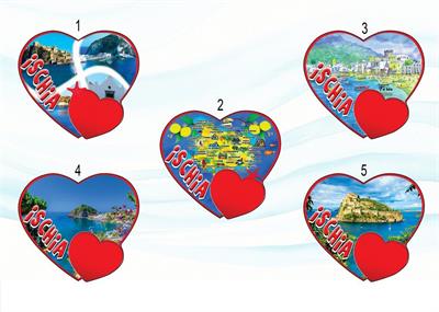 MAGNETE DOPPIO CUORE RESINATO ISCHIA
