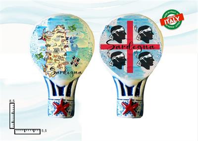 MAGNETE MONGOLFIERA CERAMICA SARDEGNA