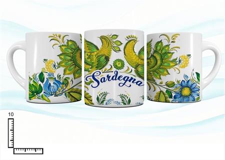MUG CERAMICA BIANCO SUBLIMAZIONE CM10 SARDEGNA PAVONCELLA 1