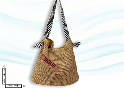 BORSA UNCINETTO 39X34CM MAN.INTRECC.PERSONALIZZABILE