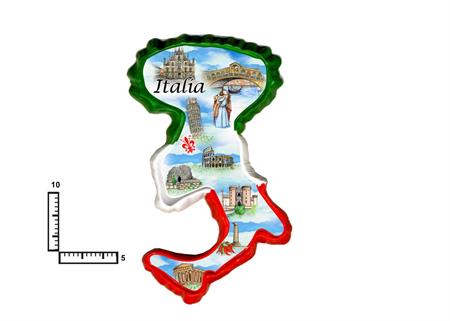 MAGNETE RESINATO CARTINA CM10X5 ITALIA PERSONALIZZABILE