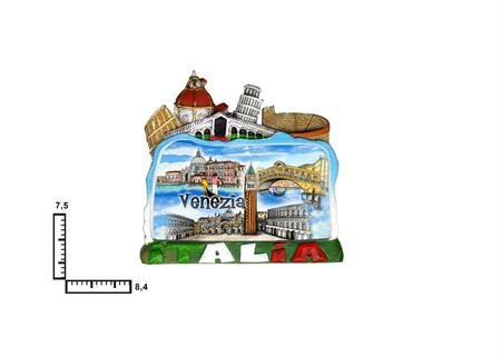 MAGNETE RESINATO MONUMENTI CM7X5 ITALIA PERSONALIZZABILE