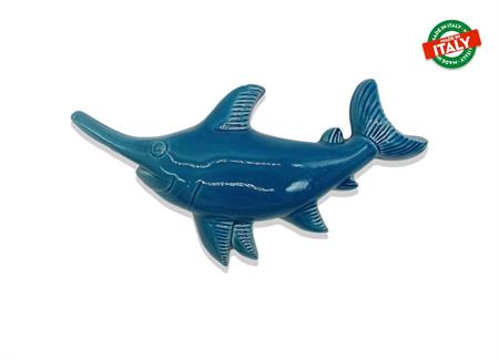 PESCE SPADA GRANDE BLU CERAMICA