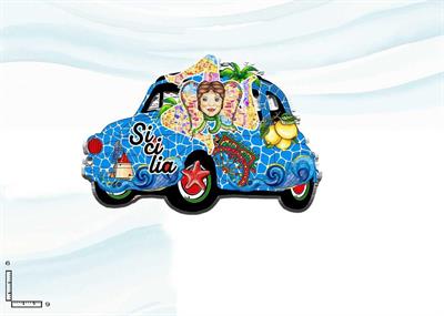 MAGNETE RESINA AUTO BASSORILIEVO PERSONALIZZABILE