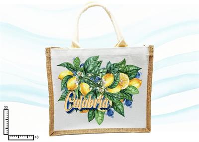 BORSA JUTA GRANDE PERSONALIZZABILE