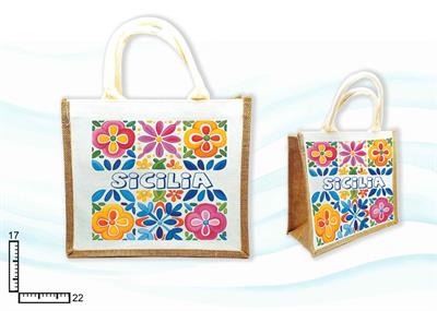 BORSA JUTA PICCOLA PERSONALIZZABILE