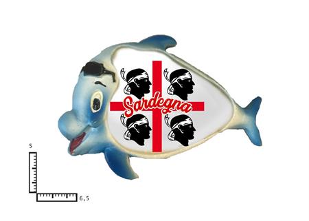 MAGNETE RESINATO DELFINO CM7X5 PERSONALIZZABILE