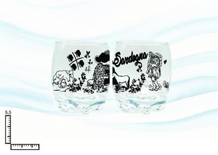 BICCHIERE VETRO FIORE TRASP.CM6 H 76ML PERSONALIZZABILE