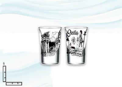 BICCHIERE VETRO TRASP.CM5.3H 12ML SICILIA