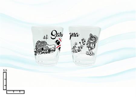 BICCHIERE VETRO TRASP.CM5.5H 43ML PERSONALIZZABILE