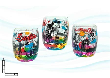 BICCHIERE VETRO FIORE TR.ARCOB.CM6 76ML SICILIA