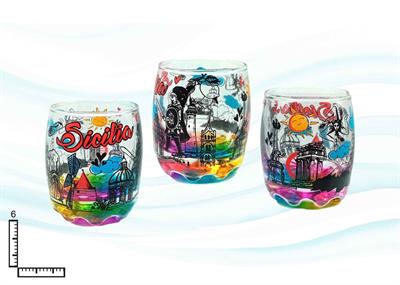 BICCHIERE VETRO FIORE TR.ARCOB.CM6 76ML SICILIA