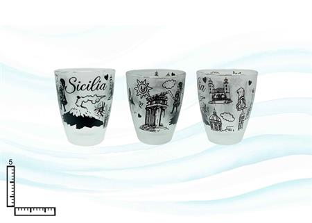 BICCHIERE VETRO SATINATO CM5 SICILIA
