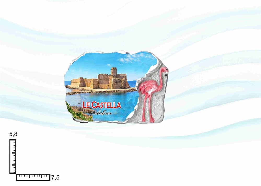 MAGNETE RESINA FENICOTTERO PERSONALIZZABILE