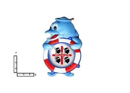 MAGNETE RESINATO DELFINO SALV. CM7X5 PERSONALIZZABILE