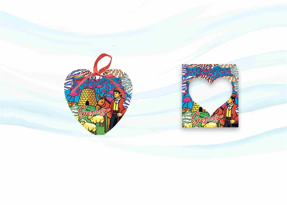 PALLINA PLASTICA CUORE C/ASTUCCIO SARDEGNA