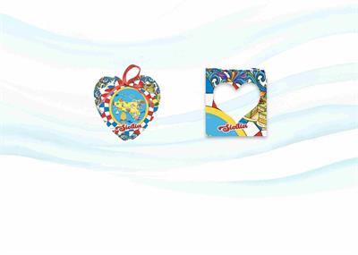 PALLINA PLASTICA CUORE C/ASTUCCIO SICILIA CARTINA